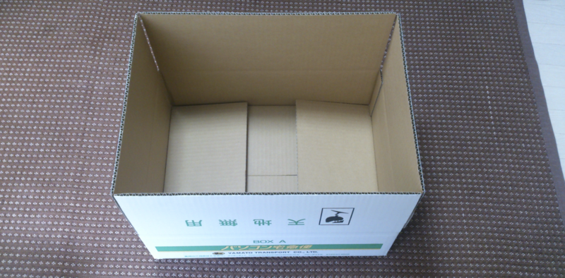 外装箱を組み立てる。