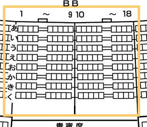 北海きたえーる(北海道立総合体育センター)BBブロックの座席表・座席図
