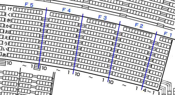 北海きたえーる(北海道立総合体育センター)Fブロックの座席表・座席図
