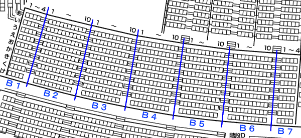 北海きたえーる(北海道立総合体育センター)Bブロックの座席表・座席図