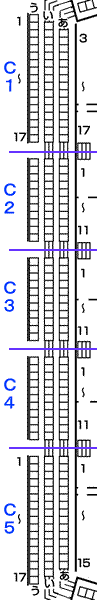 北海きたえーる(北海道立総合体育センター)Cブロックの座席表・座席図