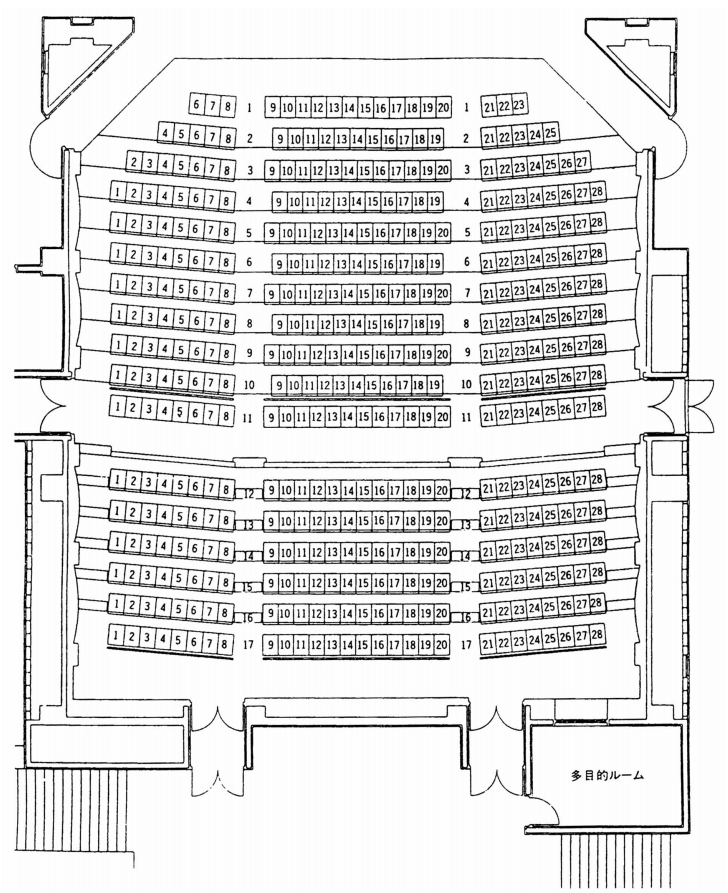 小樽市民センターの座席表・座席図