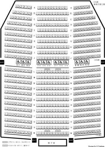 深川市文化交流ホールみらいの座席表・座席図