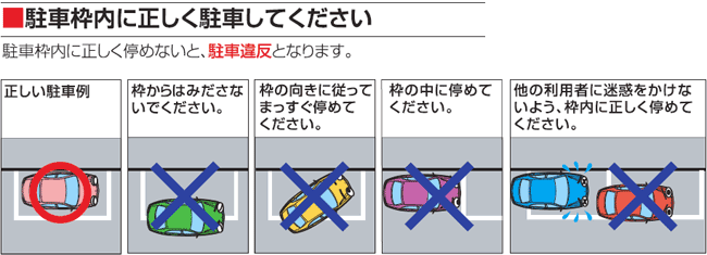 パーキングチケットの指定枠・駐車枠