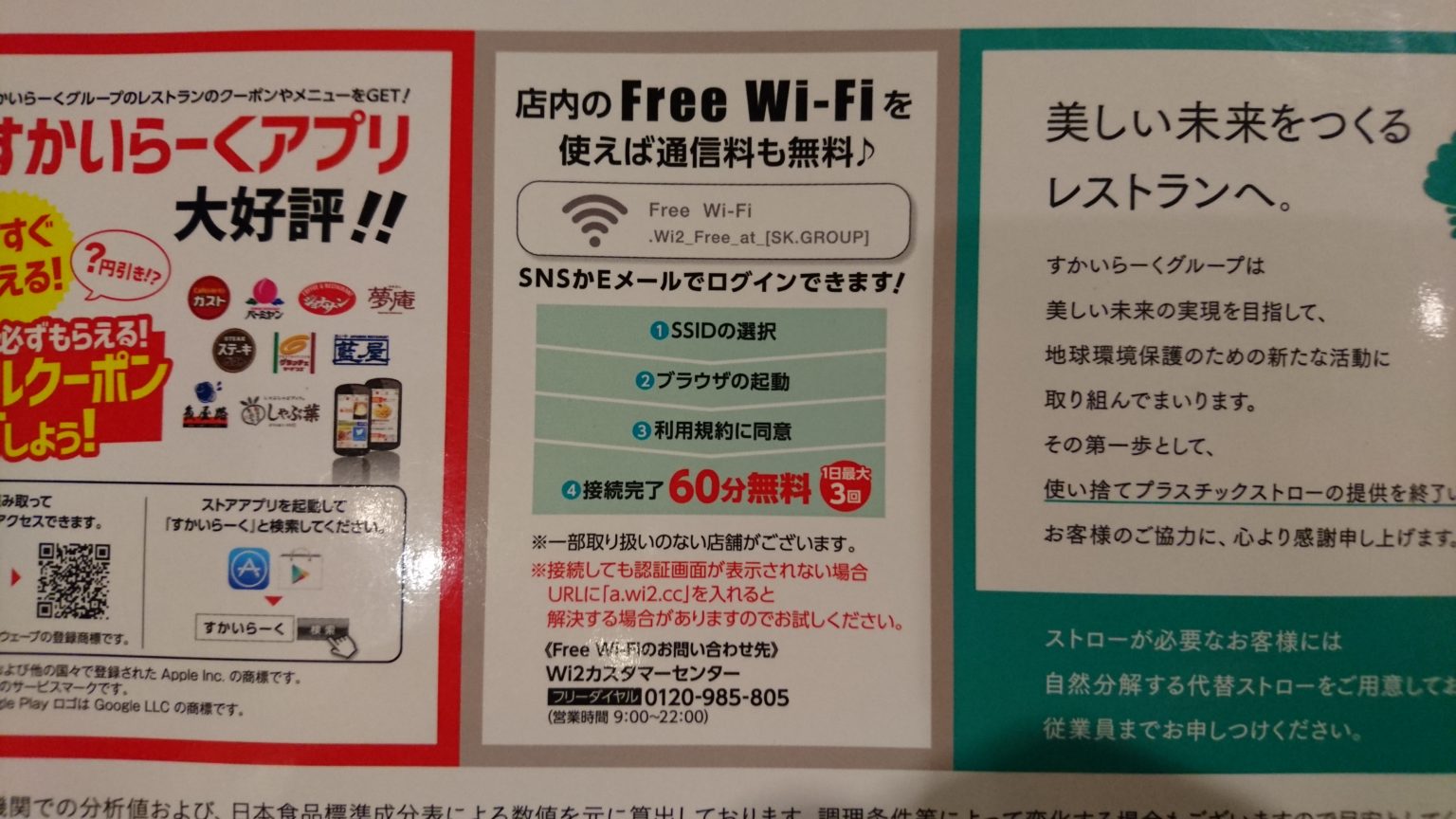 ガストロクスのリーフレット