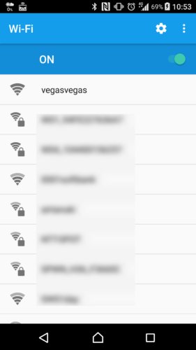 SSID「vegasvegas」を選択。