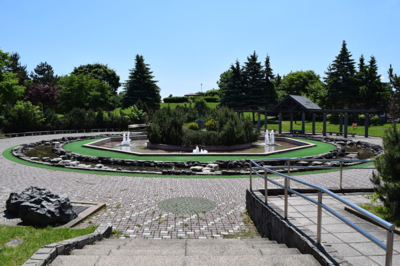 新富公園の水遊びができる噴水広場