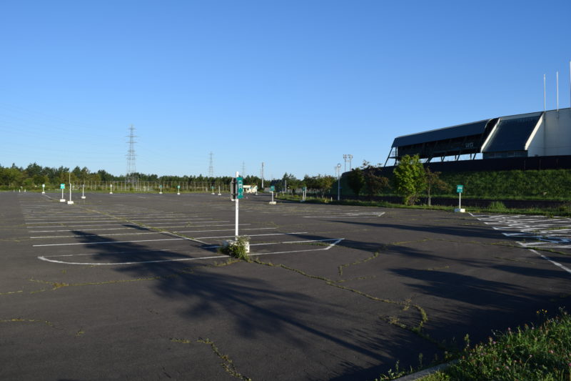 釧路大規模運動公園の駐車場