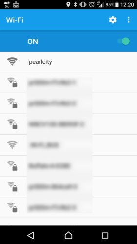 SSID「pearlcity」を選択。