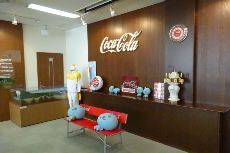 北海道コカコーラボトリング札幌工場の記念写真コーナー