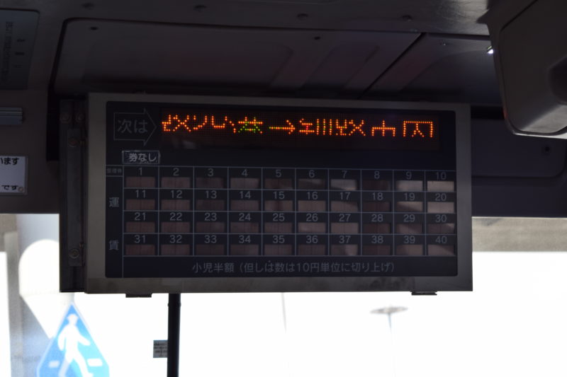 釧路空港連絡バス運賃表示機