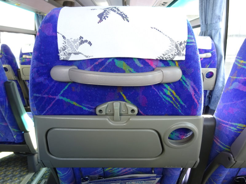 釧路空港連絡バス座席テーブル